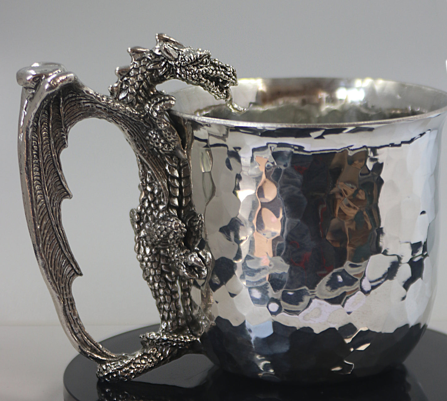 Drinking Dragon Pewter Cup