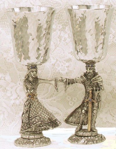 Arthur & Guinevere Pewter Goblets