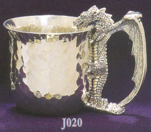 Drinking Dragon Pewter Cup