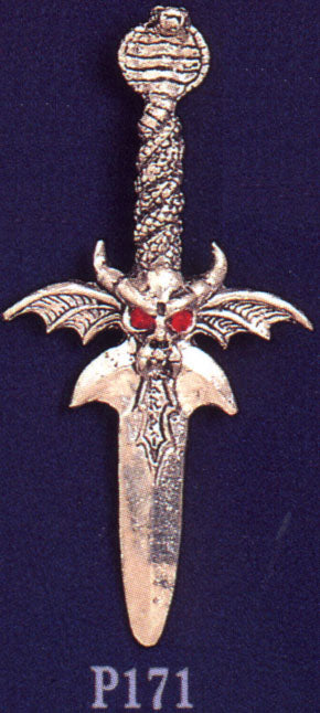 Cobra Sword Pewter Pendant